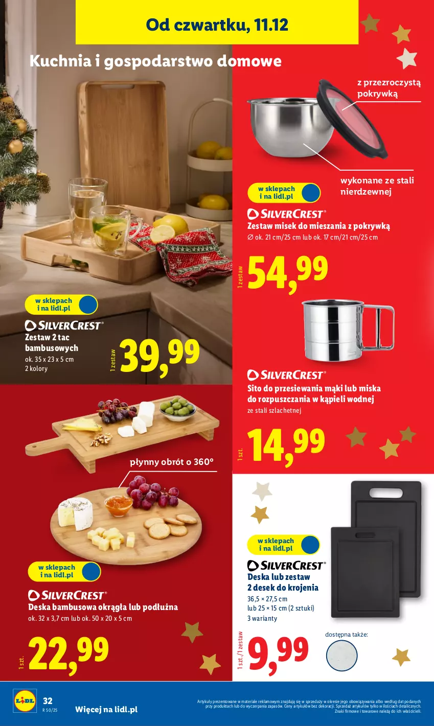 Gazetka promocyjna Lidl - GAZETKA - ważna 08.12 do 14.12.2025 - strona 40 - produkty: Kuchnia, Miska, Sito