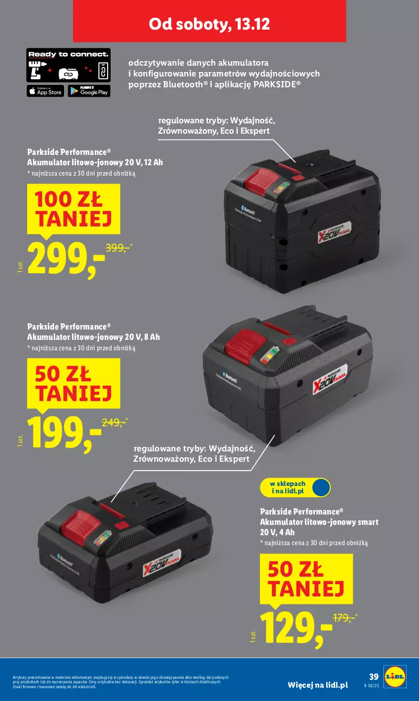 Gazetka promocyjna Lidl - GAZETKA - ważna 08.12 do 14.12.2025 - strona 47 - produkty: Akumulator, Parkside