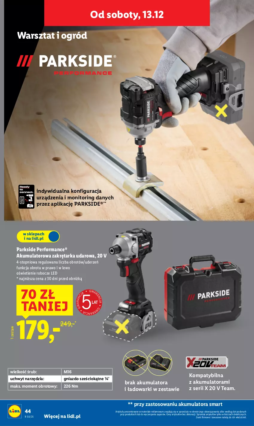Gazetka promocyjna Lidl - GAZETKA - ważna 08.12 do 14.12.2025 - strona 52 - produkty: Akumulator, Monitor, Ogród, Parkside, Ser, Tarka, Top