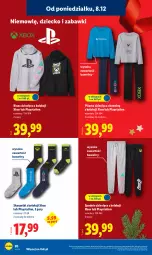 Gazetka promocyjna Lidl - GAZETKA - Gazetka - ważna od 14.12 do 14.12.2025 - strona 26 - produkty: Xbox, Sok, Karp, Skarpetki, PlayStation, Dzieci, Spodnie, Bluza, Piżama