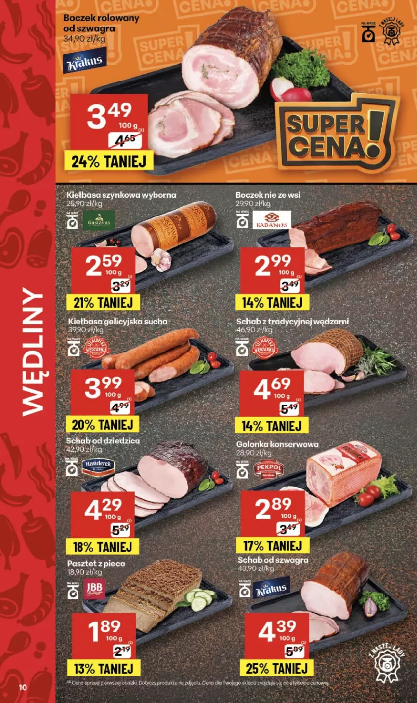 Gazetka promocyjna Delikatesy Centrum - Franczyza DC45 Czwartek - ważna 06.11 do 12.11.2025 - strona 10 - produkty: Boczek, Fa, Pasztet, Piec
