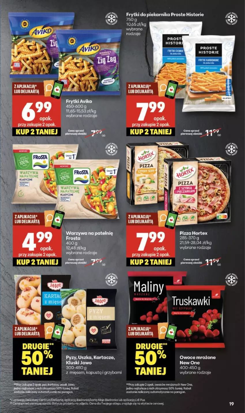 Gazetka promocyjna Delikatesy Centrum - Franczyza DC45 Czwartek - ważna 06.11 do 12.11.2025 - strona 19 - produkty: Frytki, Hortex, Koc, Owoce, Piekarnik, Pizza, Rum, Top, Truskawki