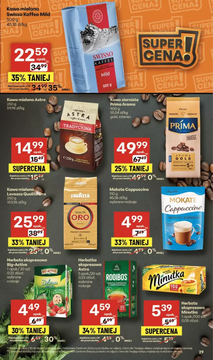 Gazetka promocyjna Delikatesy Centrum - Franczyza DC45 Czwartek - ważna 06.11 do 12.11.2025 - strona 29 - produkty: Herbata, Kawa, Kawa mielona, Kawa ziarnista, Koc, Lavazza, Prima, Rum