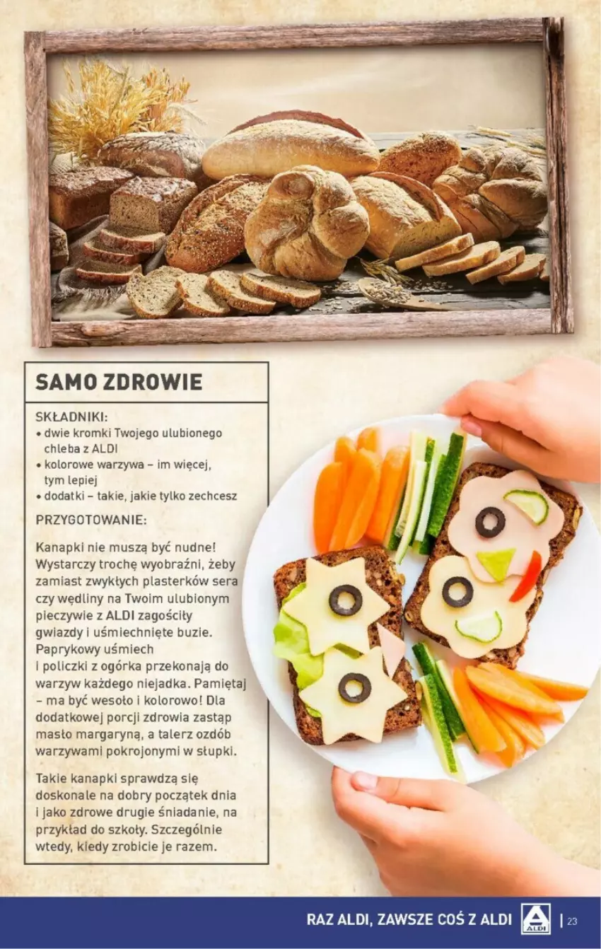 Gazetka promocyjna Aldi - ważna 28.08 do 02.09.2023 - strona 16 - produkty: BIC, Chleb, Masło, Mięta, Mus, Piec, Por, Ser, Talerz, Warzywa, Zdrowie