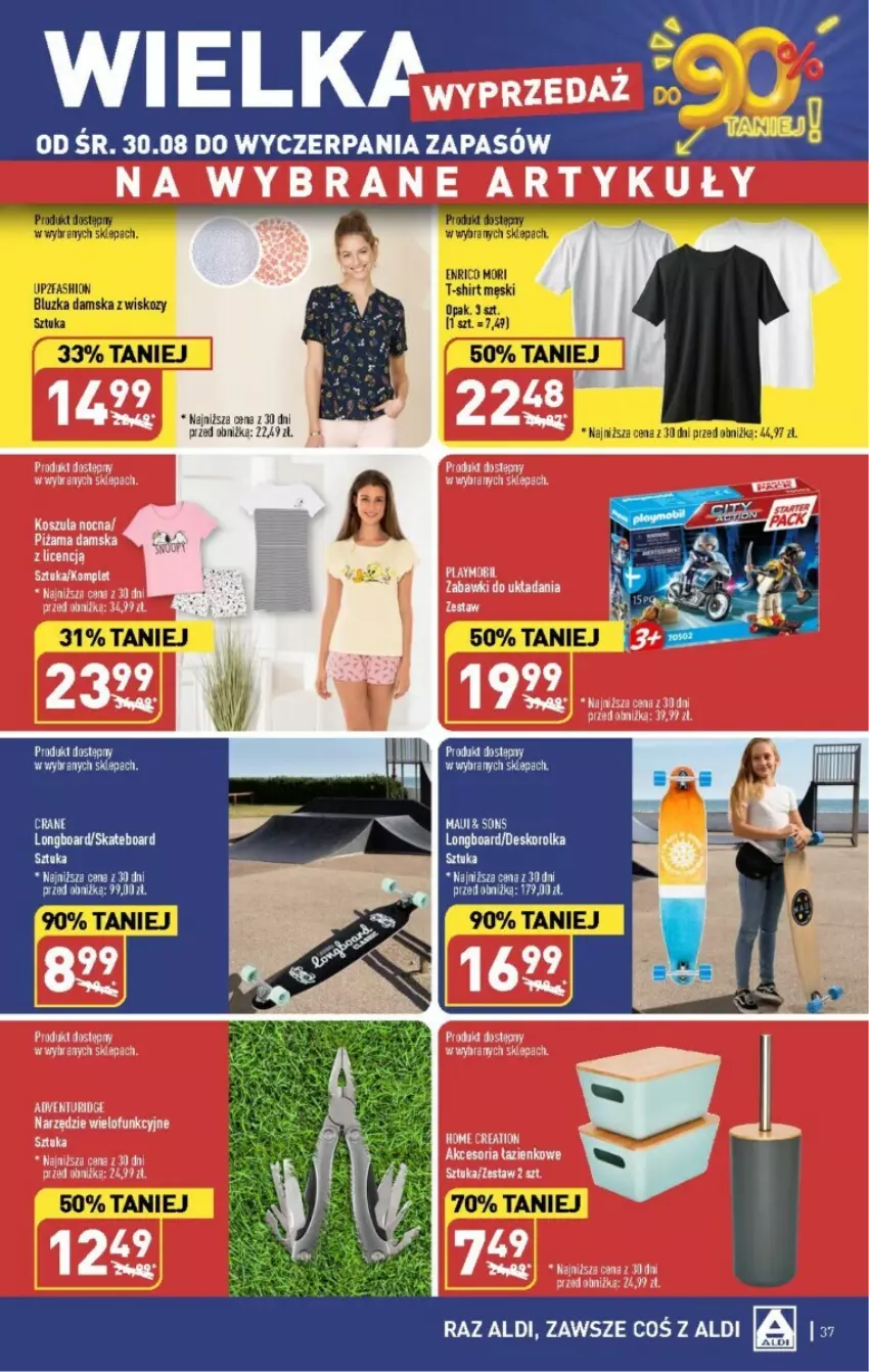 Gazetka promocyjna Aldi - ważna 28.08 do 02.09.2023 - strona 31 - produkty: Deskorolka, Fa, T-shirt