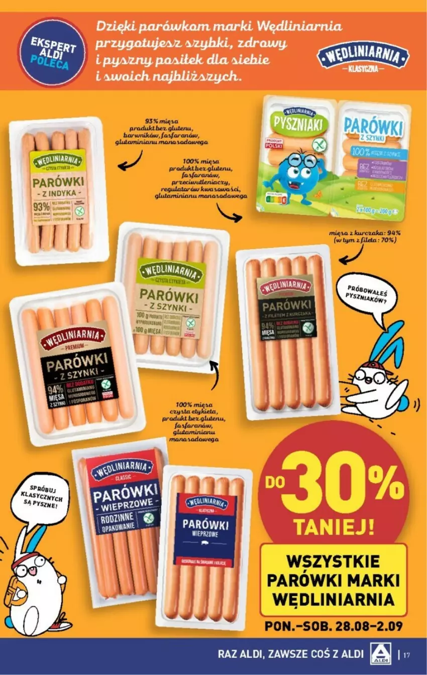 Gazetka promocyjna Aldi - ważna 28.08 do 02.09.2023 - strona 9 - produkty: Kurczak, Parówki