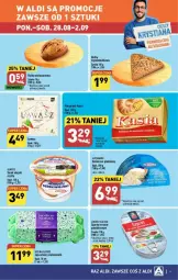 Gazetka promocyjna Aldi - Gazetka - ważna od 02.09 do 02.09.2023 - strona 38 - produkty: Serek wiejski, Sos, Sok, Ser, Mop, Jaja, Ricotta, Golden Seafood, Serek, Bułka wieloziarnista, Szprot, Kotlin, Ser pleśniowy, Bułka, Almette