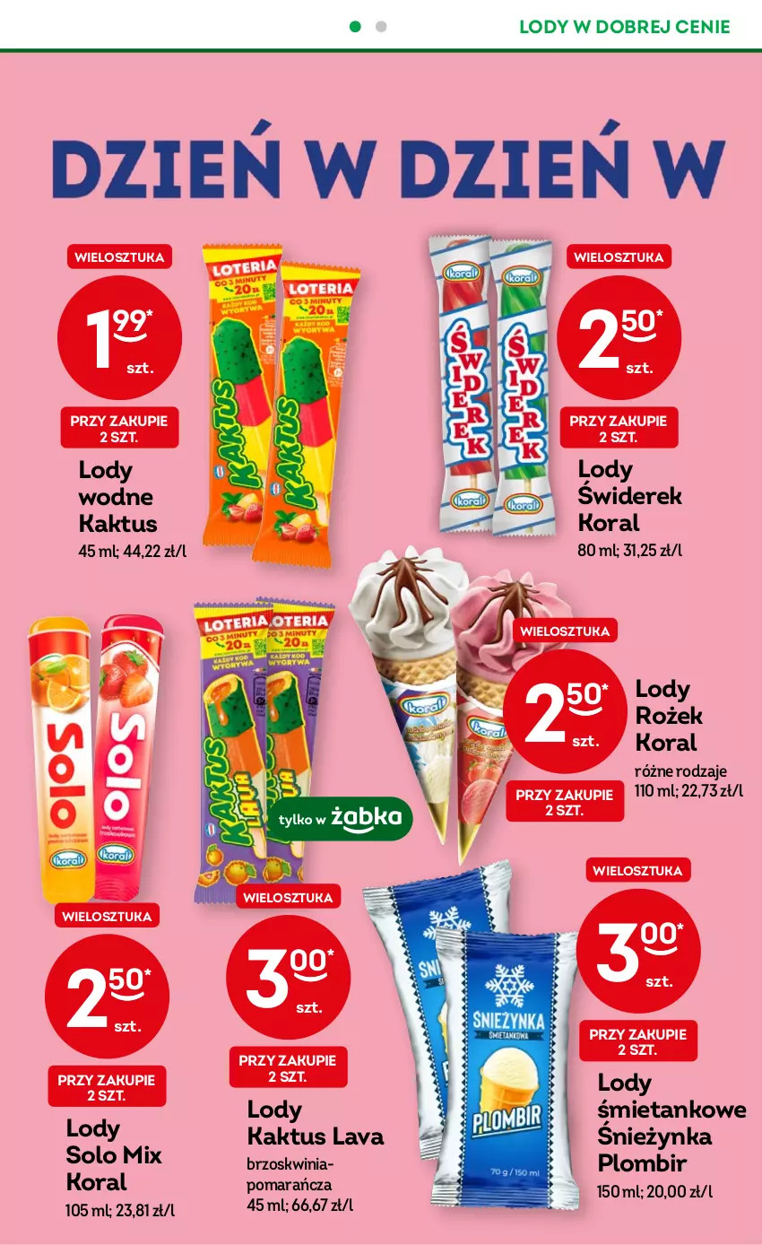 Gazetka promocyjna Żabka - ważna 05.07 do 18.07.2023 - strona 16 - produkty: Kaktus, Lody