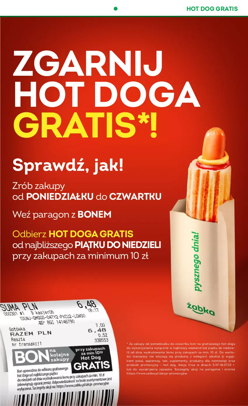 Gazetka promocyjna Żabka - ważna 05.07 do 18.07.2023 - strona 5 - produkty: Gra, Hot dog, JBL, Papier, Piwa, Tran