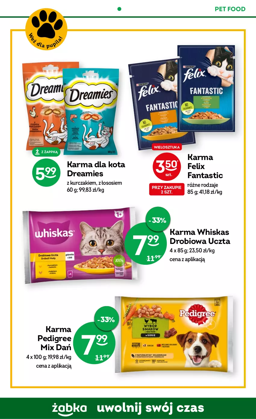 Gazetka promocyjna Żabka - ważna 05.07 do 18.07.2023 - strona 66 - produkty: Fa, Fanta, Felix, Kurczak, Pedigree, Sos, Whiskas