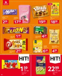 Gazetka promocyjna Selgros - Oferta spożywcza - Gazetka - ważna od 28.06 do 28.06.2023 - strona 18 - produkty: Pistacje, Lindor, Chipsy, Wafle, Lion, Czekolada, Galaretki, Toffifee, Felix, Chleb, Gala, Milka