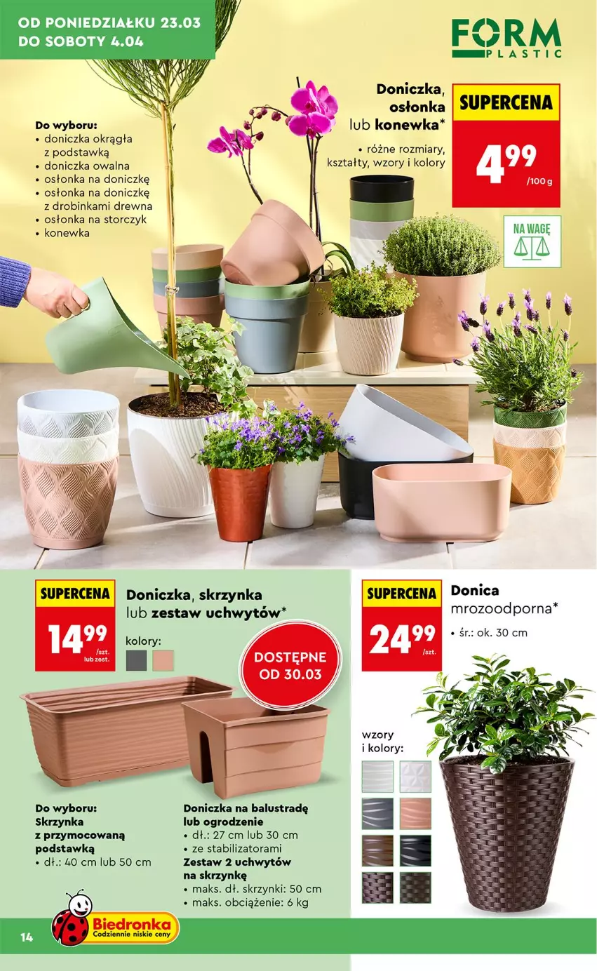 Gazetka promocyjna Biedronka - Gazetka - ważna 23.03 do 30.03.2026 - strona 14 - produkty: Inka, Konewka, Osłonka, Por, Storczyk