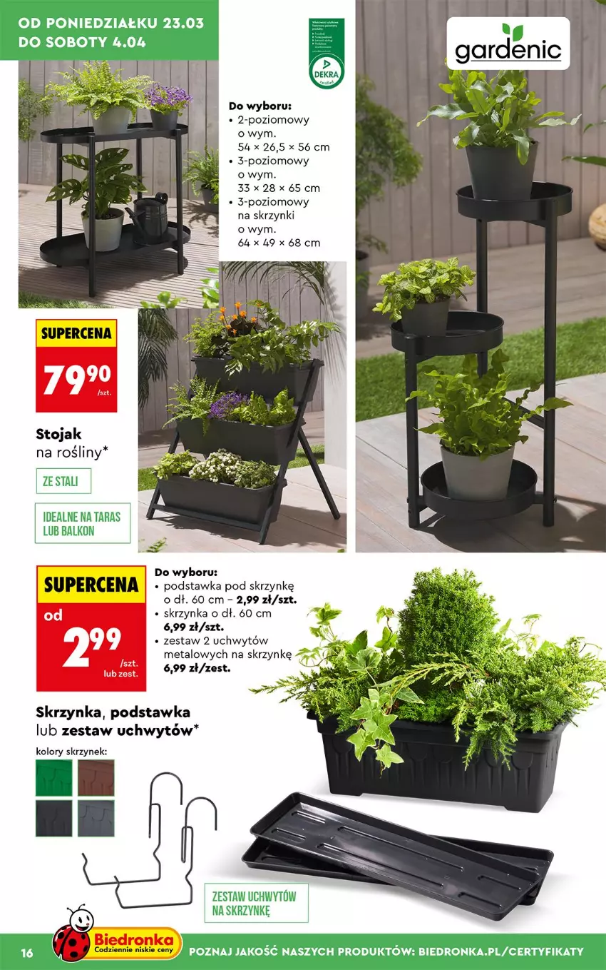 Gazetka promocyjna Biedronka - Gazetka - ważna 23.03 do 30.03.2026 - strona 16 - produkty: Stojak, Stojak na rośliny