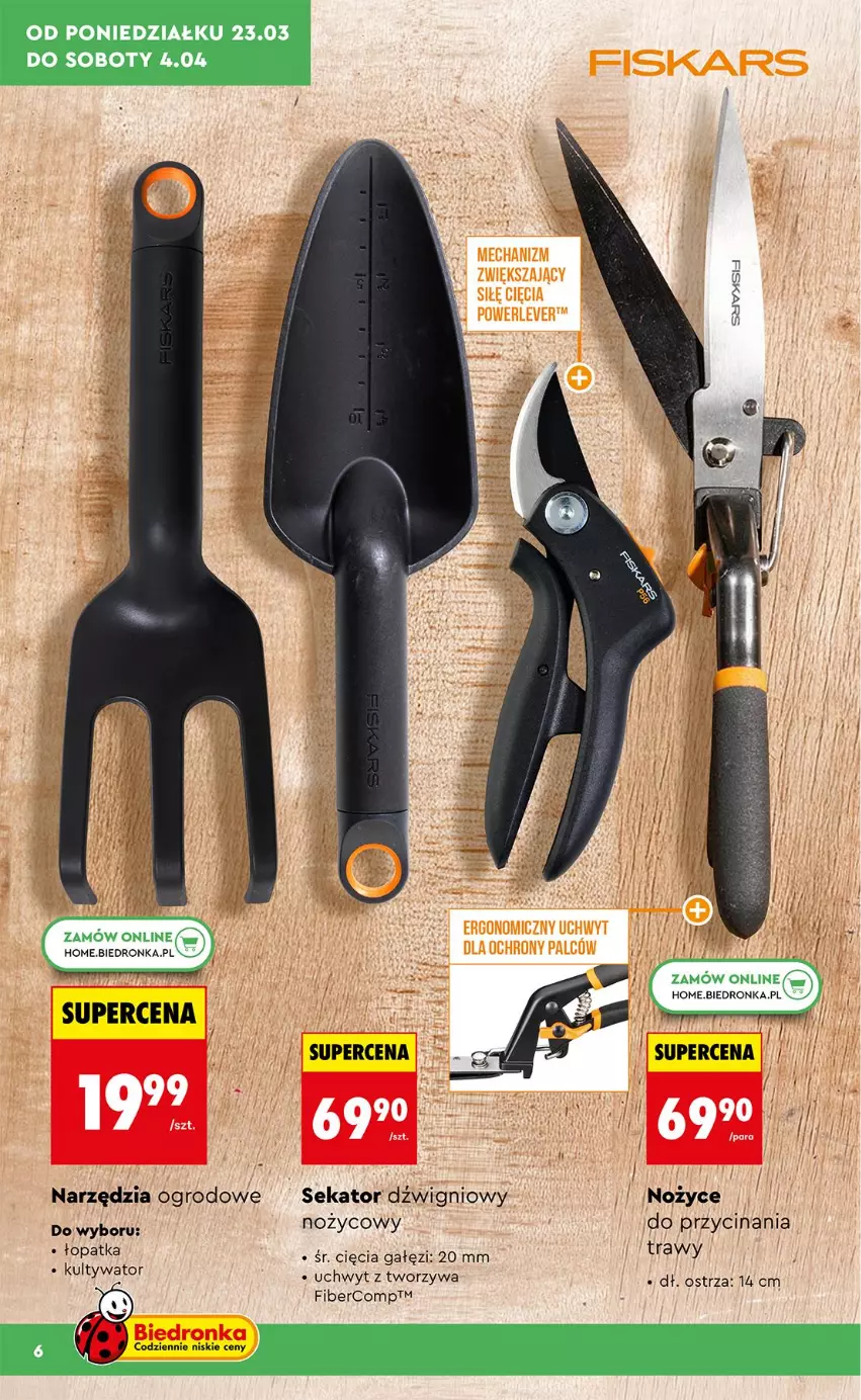 Gazetka promocyjna Biedronka - Gazetka - ważna 23.03 do 30.03.2026 - strona 6 - produkty: Dźwig, Noż, Nożyce, Sekator