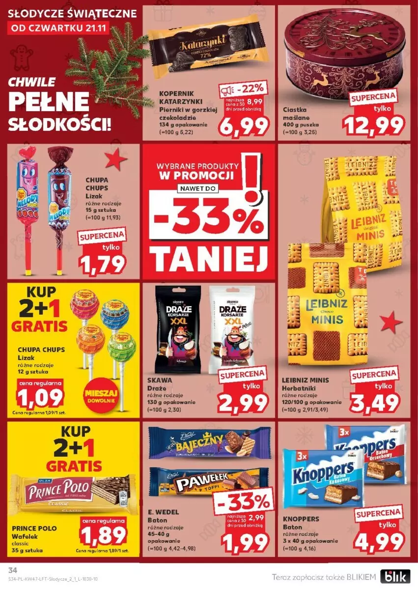 Gazetka promocyjna Kaufland - ważna 21.11 do 27.11.2024 - strona 28 - produkty: Baton, Chupa Chups, Ciastka, E. Wedel, Kawa, Piernik, Prince Polo, Wafelek