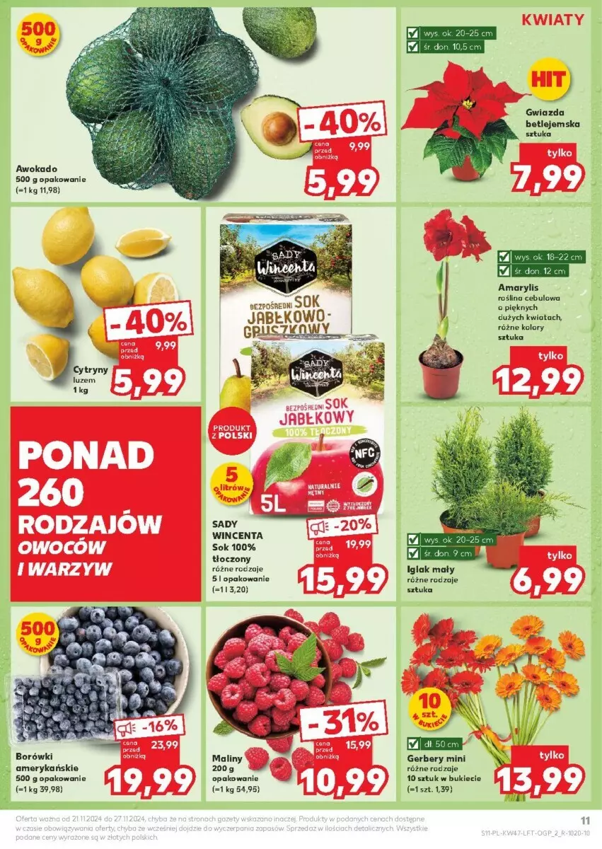 Gazetka promocyjna Kaufland - ważna 21.11 do 27.11.2024 - strona 3 - produkty: Cytryny, Gerber, Maliny, Puma, Sok