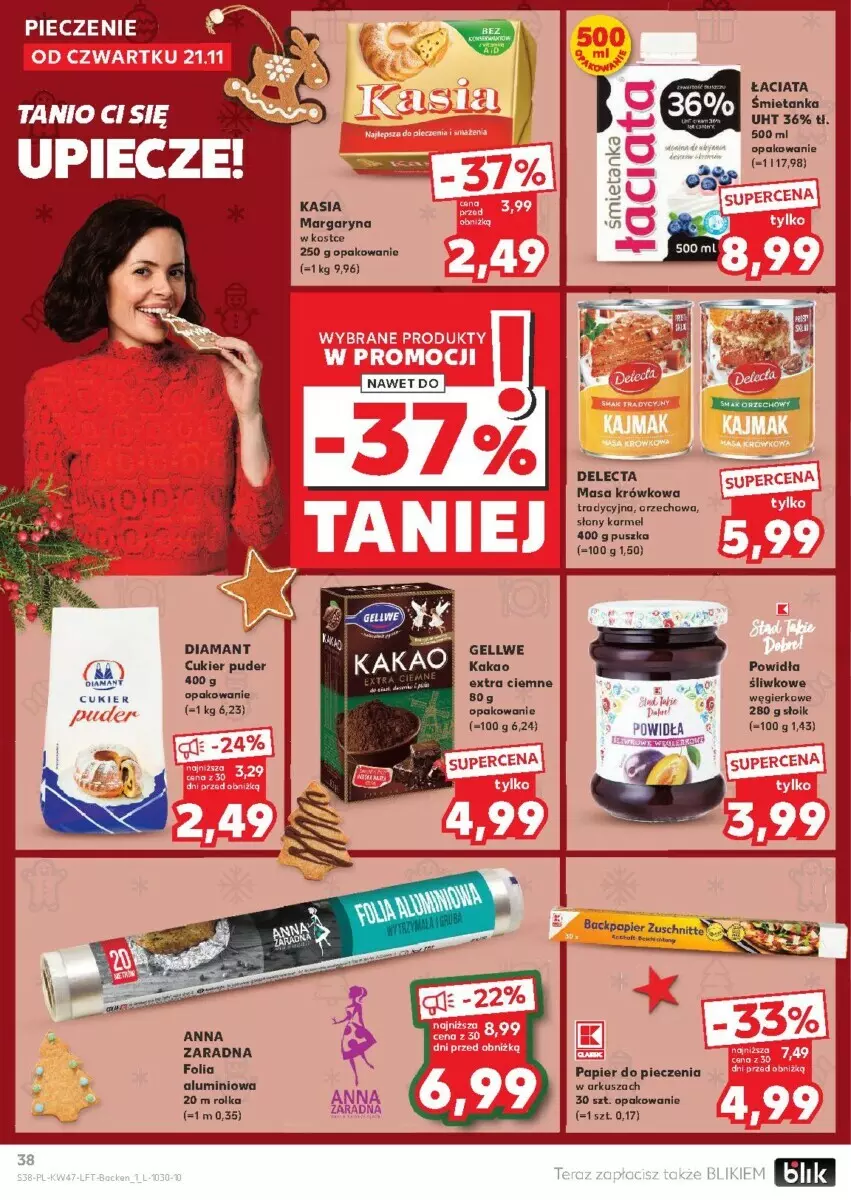 Gazetka promocyjna Kaufland - ważna 21.11 do 27.11.2024 - strona 32 - produkty: Cukier, Delecta, Folia aluminiowa, Kakao, Kasia, Margaryna, Masa krówkowa, Papier, Papier do pieczenia, Piec