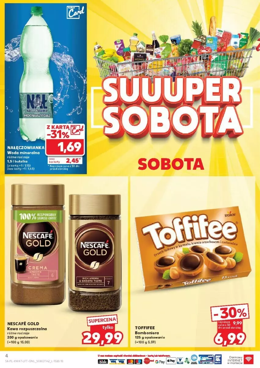 Gazetka promocyjna Kaufland - ważna 21.11 do 27.11.2024 - strona 34 - produkty: Bomboniera, Kawa, Kawa rozpuszczalna, Nałęczowianka, Toffifee, Woda, Woda mineralna