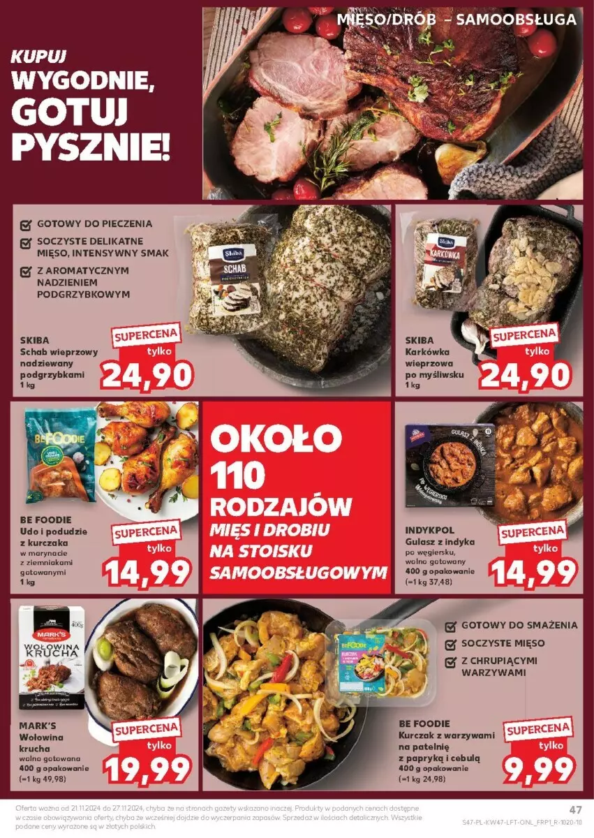 Gazetka promocyjna Kaufland - ważna 21.11 do 27.11.2024 - strona 42 - produkty: Fa, Karkówka wieprzowa, Kurczak, LG, Mięso, Piec, Schab wieprzowy, Warzywa, Wołowina