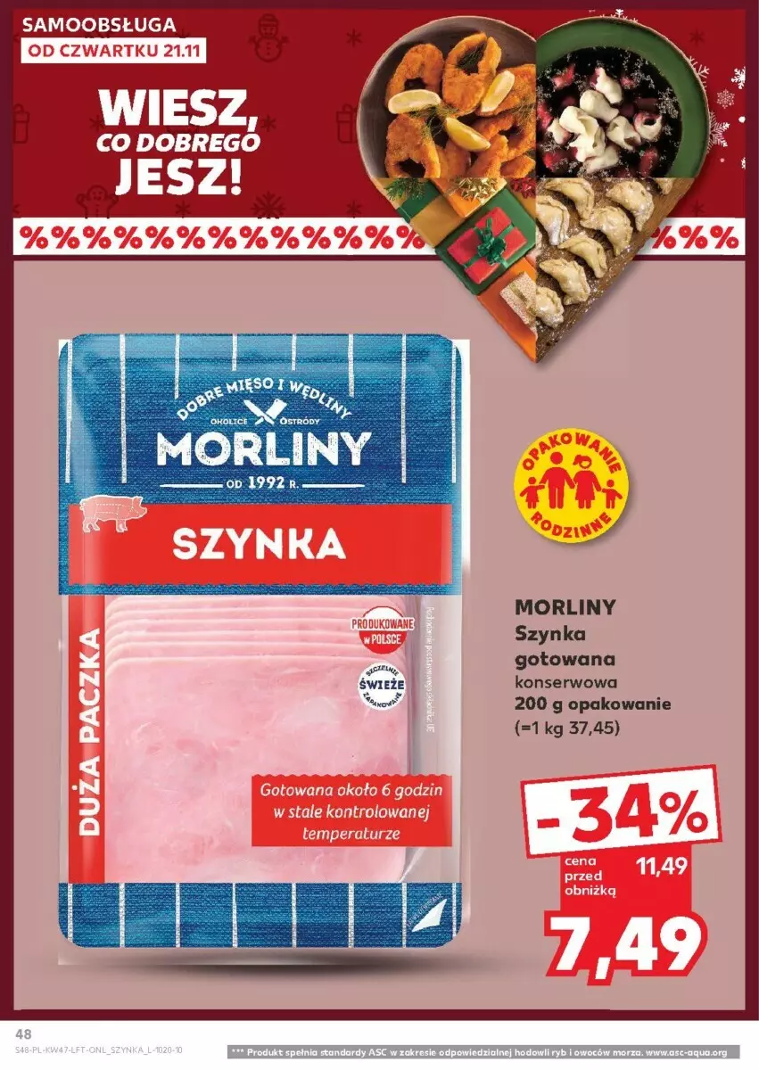 Gazetka promocyjna Kaufland - ważna 21.11 do 27.11.2024 - strona 43 - produkty: Morliny, Ser, Szynka