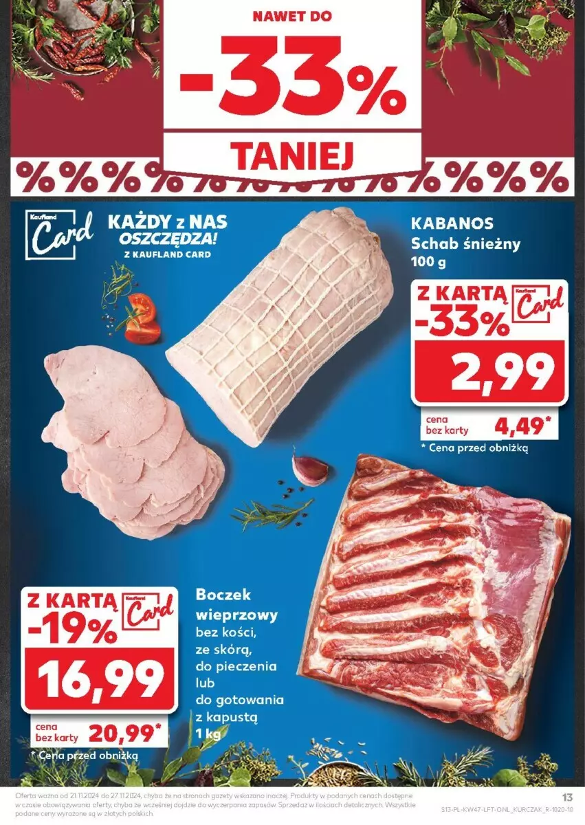 Gazetka promocyjna Kaufland - ważna 21.11 do 27.11.2024 - strona 5 - produkty: Boczek, Kabanos