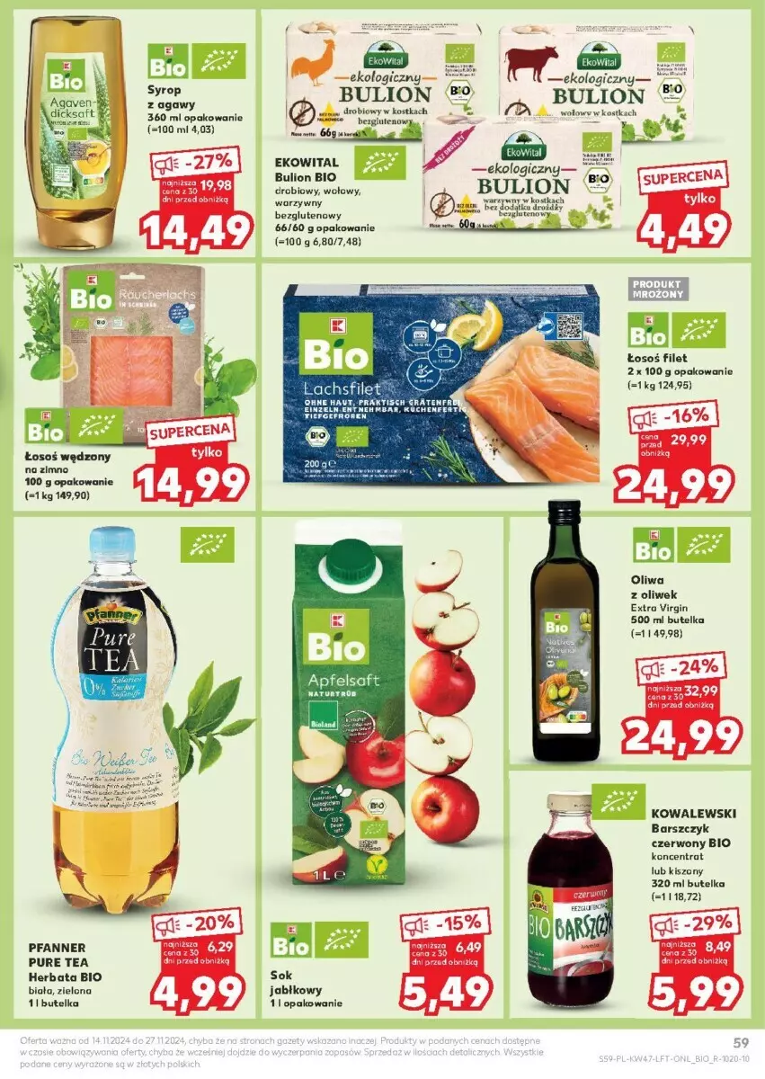 Gazetka promocyjna Kaufland - ważna 21.11 do 27.11.2024 - strona 55 - produkty: Bulion, Fa, Gin, Gra, Herbata, Lion, Oliwa, Oliwa z oliwek, Pur, Sok, Syrop