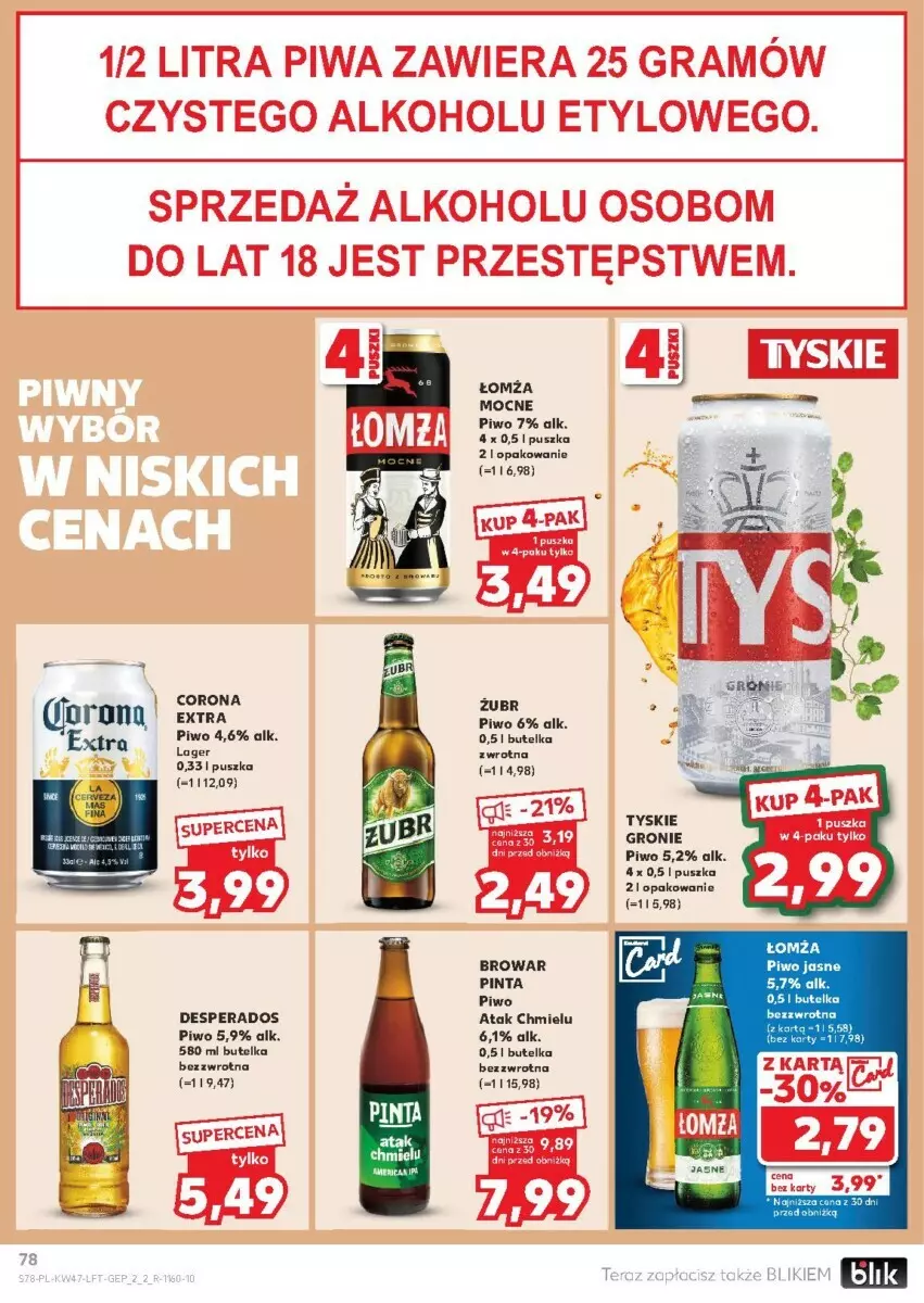 Gazetka promocyjna Kaufland - ważna 21.11 do 27.11.2024 - strona 76 - produkty: Desperados, Gra, Piwa, Piwo, Tyskie