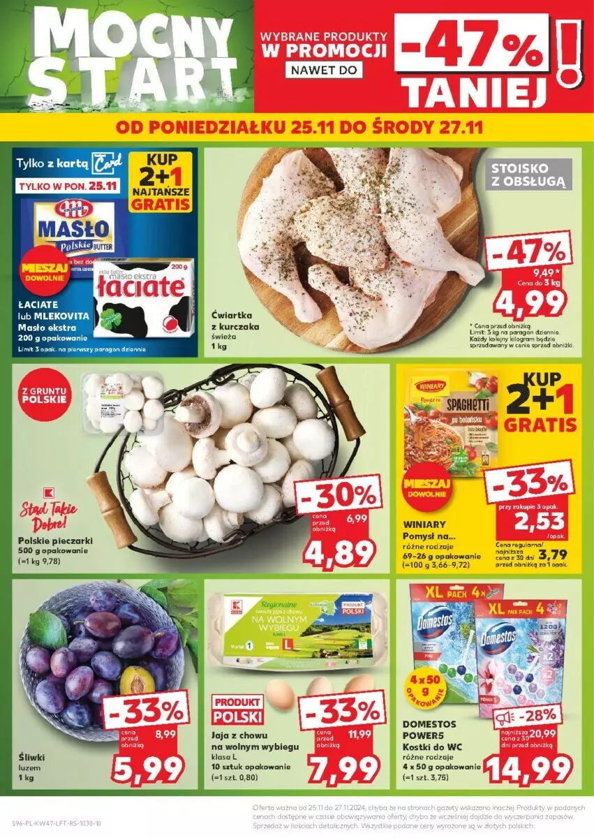 Gazetka promocyjna Kaufland - ważna 21.11 do 27.11.2024 - strona 96 - produkty: Domestos, Gra, Jaja, Masło, Piec, Winiary