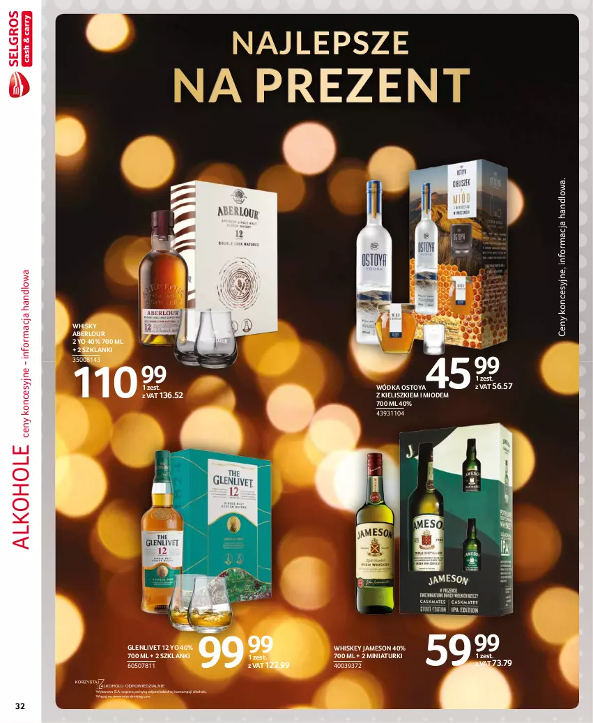 Gazetka promocyjna Selgros - Extra Oferta - ważna 01.11 do 30.11.2021 - strona 32 - produkty: Alkohole, Jameson, Lanki, Whiskey, Whisky, Wódka