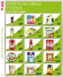 Gazetka promocyjna Selgros - Extra Oferta - Gazetka - ważna od 30.11 do 30.11.2021 - strona 44 - produkty: Orzechy włoskie, Sałatka, Serek wiejski, Koncentrat pomidorowy, Ser, Migdały, Parówki, Kawa mielona, Kawa, Tarta, Sałat, Serek, Fasola, Soda oczyszczona, Rodzynki, Napój mleczny, Tuńczyk, Kabanos, Napój, Tartare, Mleko, Fa