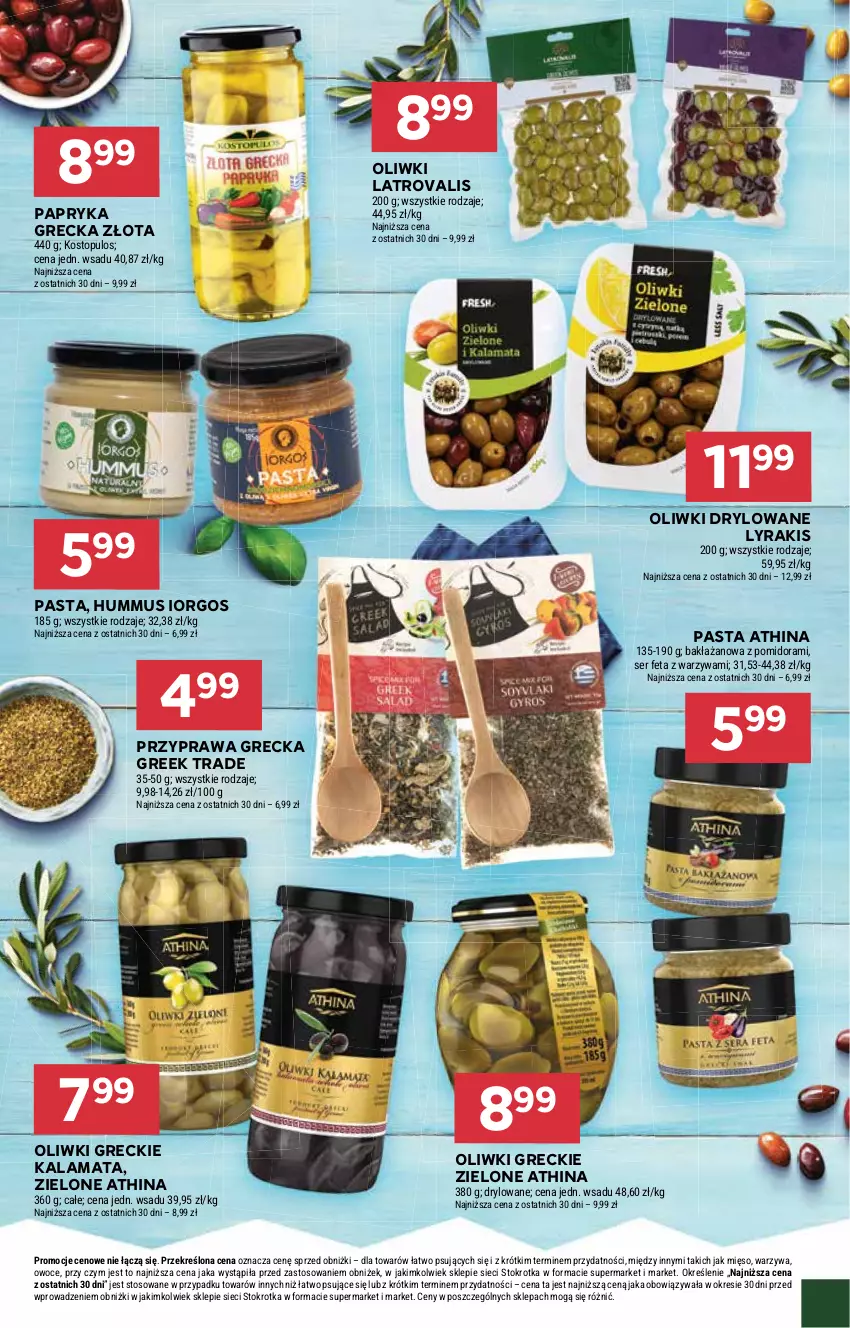 Gazetka promocyjna Stokrotka - Supermarket - ważna 22.05 do 28.05.2025 - strona 17 - produkty: Feta, Hummus, Mięso, Mus, Oliwki, Owoce, Papryka, Ser, Top, Warzywa