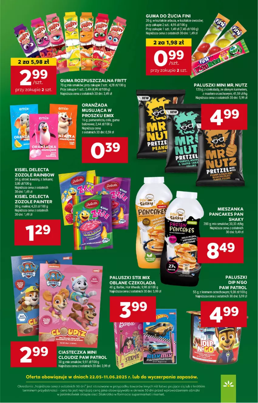 Gazetka promocyjna Stokrotka - Supermarket - ważna 22.05 do 28.05.2025 - strona 37 - produkty: Arbuz, Delecta, Guma do żucia, Guma rozpuszczalna, Kisiel, Mus, Oranżada