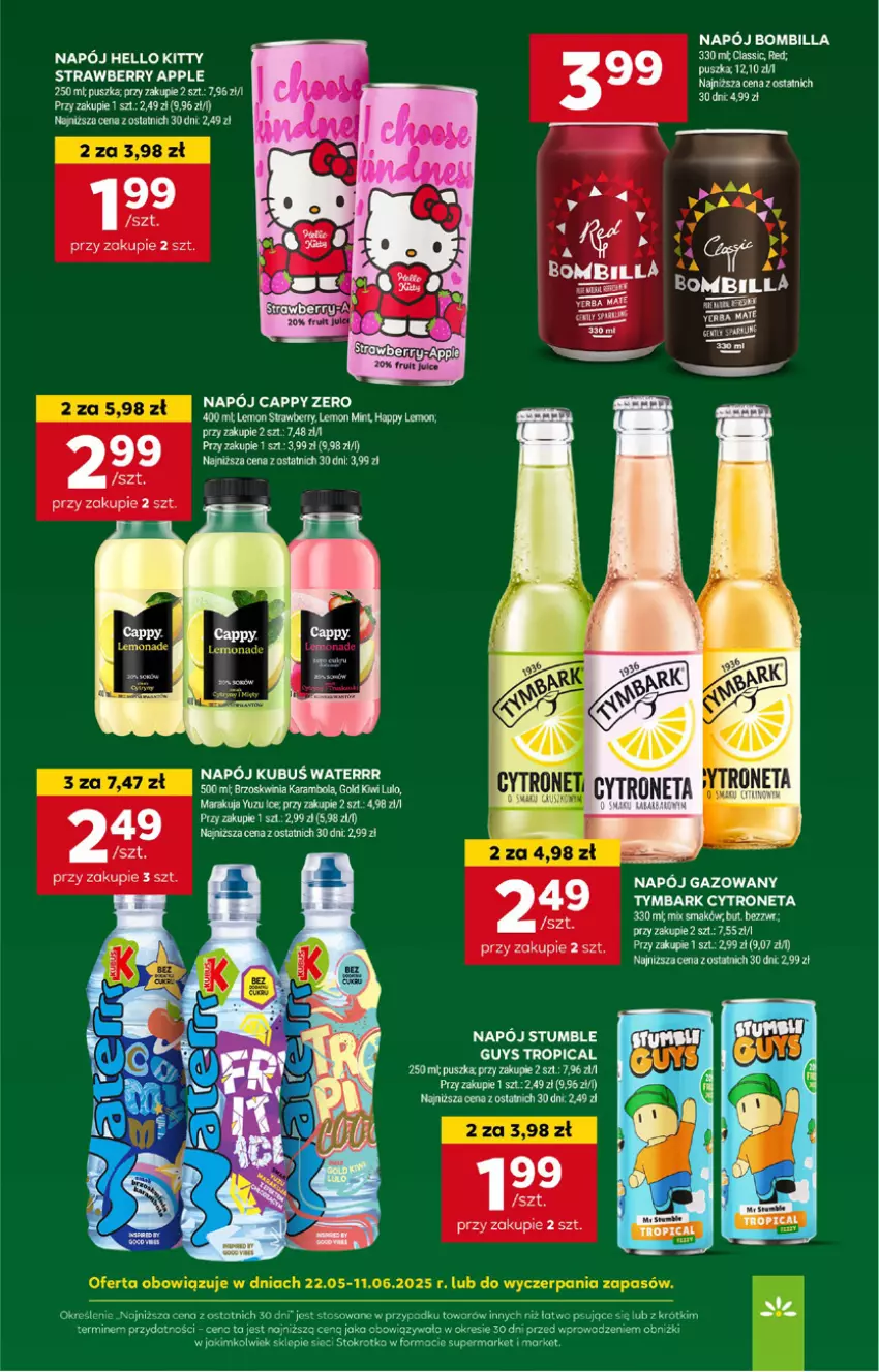 Gazetka promocyjna Stokrotka - Supermarket - ważna 22.05 do 28.05.2025 - strona 39 - produkty: Cappy, Kiwi, Napój, Napój gazowany, Tropical, Tymbark