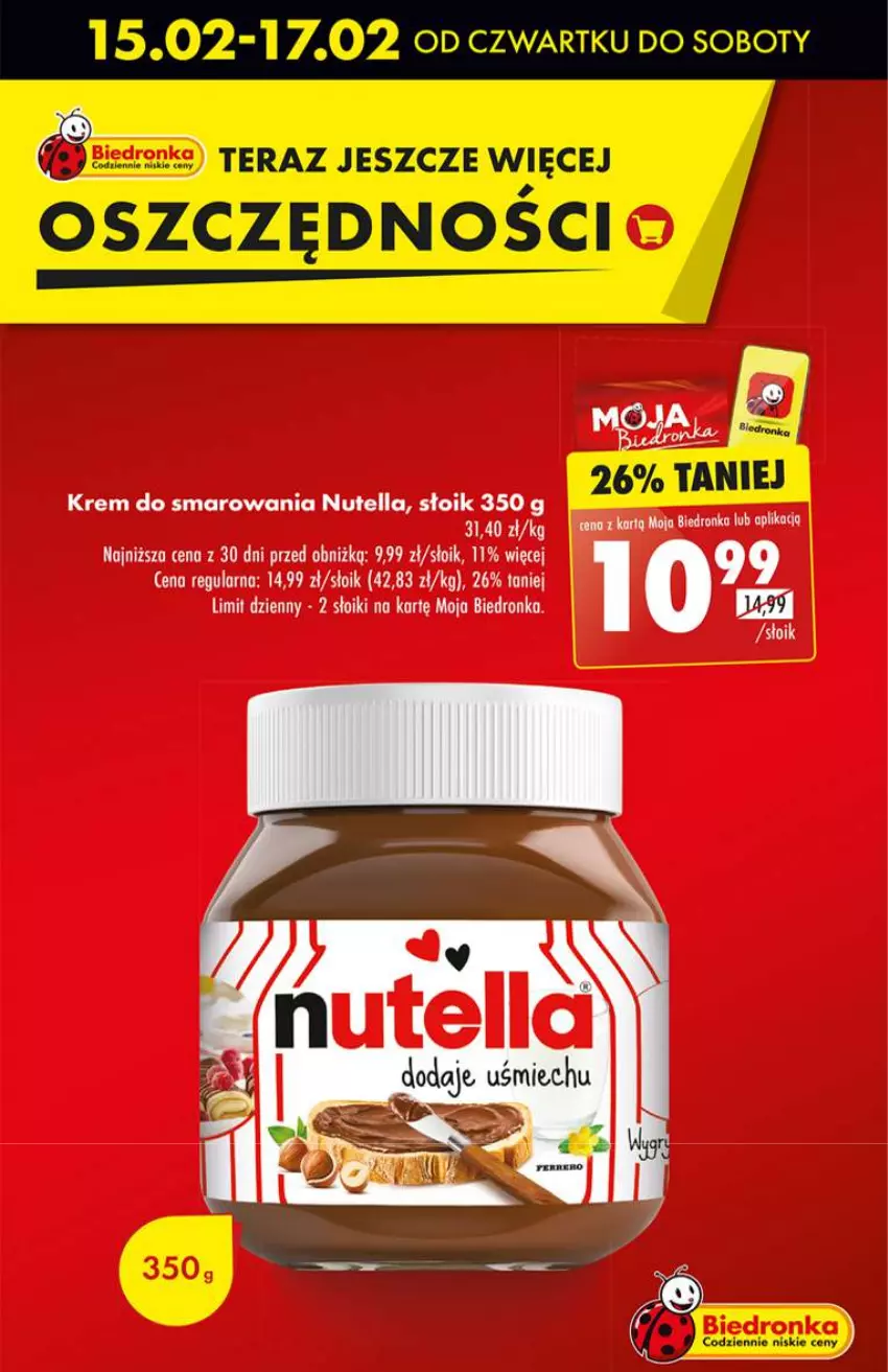 Gazetka promocyjna Biedronka - od Czwartku - ważna 15.02 do 21.02.2024 - strona 11 - produkty: Nutella
