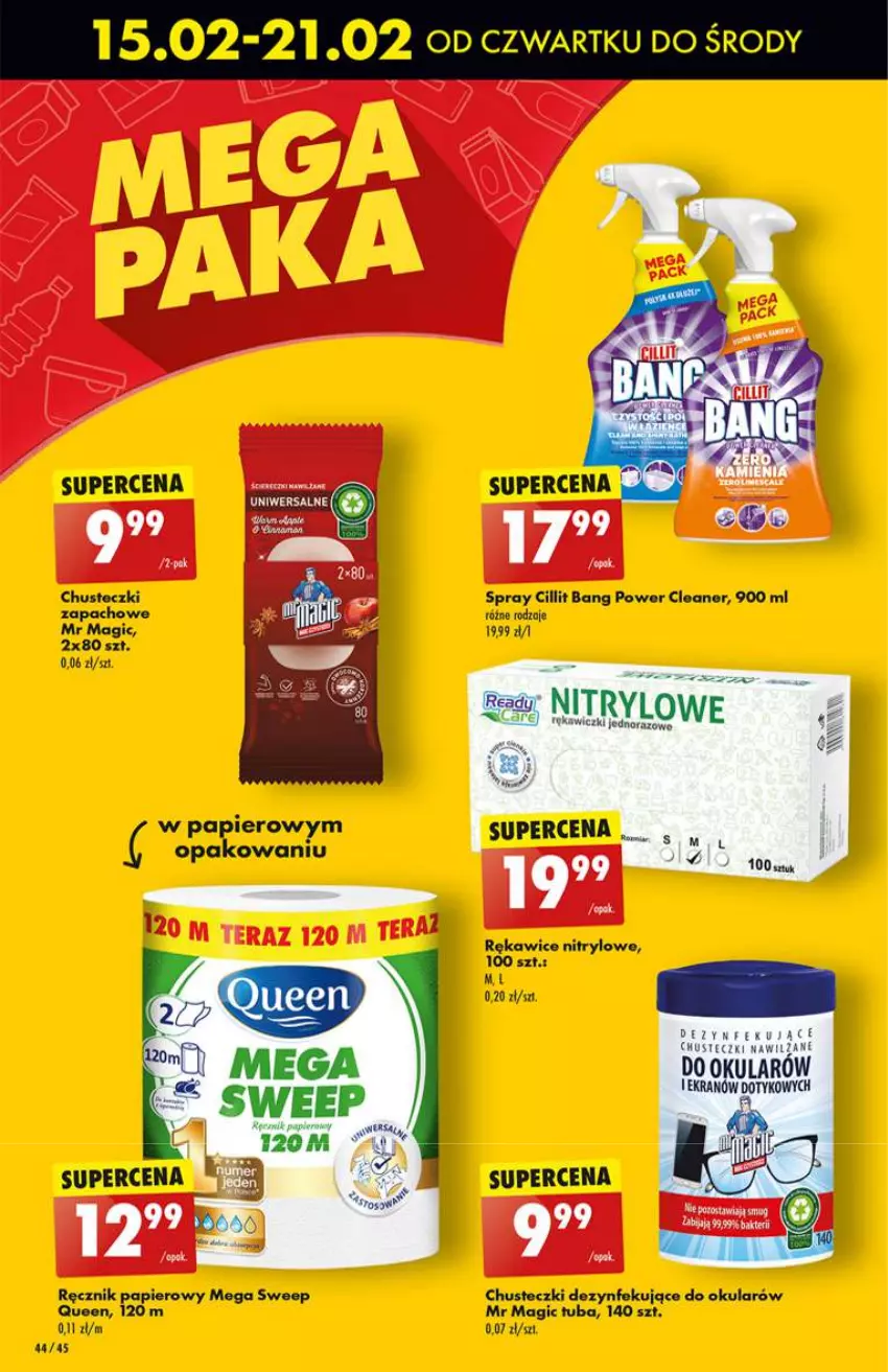 Gazetka promocyjna Biedronka - od Czwartku - ważna 15.02 do 21.02.2024 - strona 48 - produkty: Chusteczki, Cillit Bang, Papier, Ręcznik, Rękawice