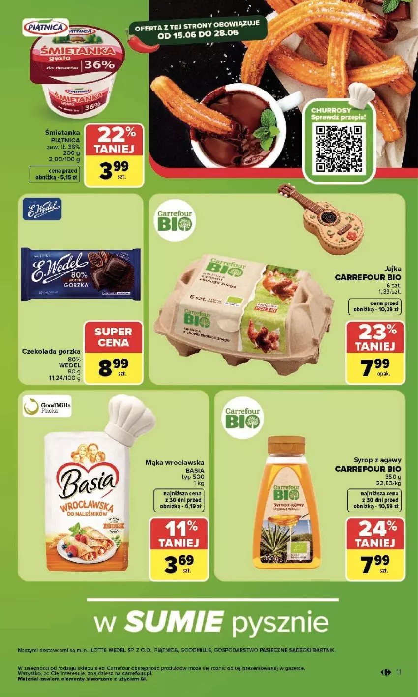 Gazetka promocyjna Carrefour - Gazetka Kuchnia meksykańska w SUMIE przez cały rok - ważna 15.06 do 28.06.2026 - strona 12 - produkty: Basia, Czekolada, Czekolada gorzka, Mąka, Piątnica, Syrop