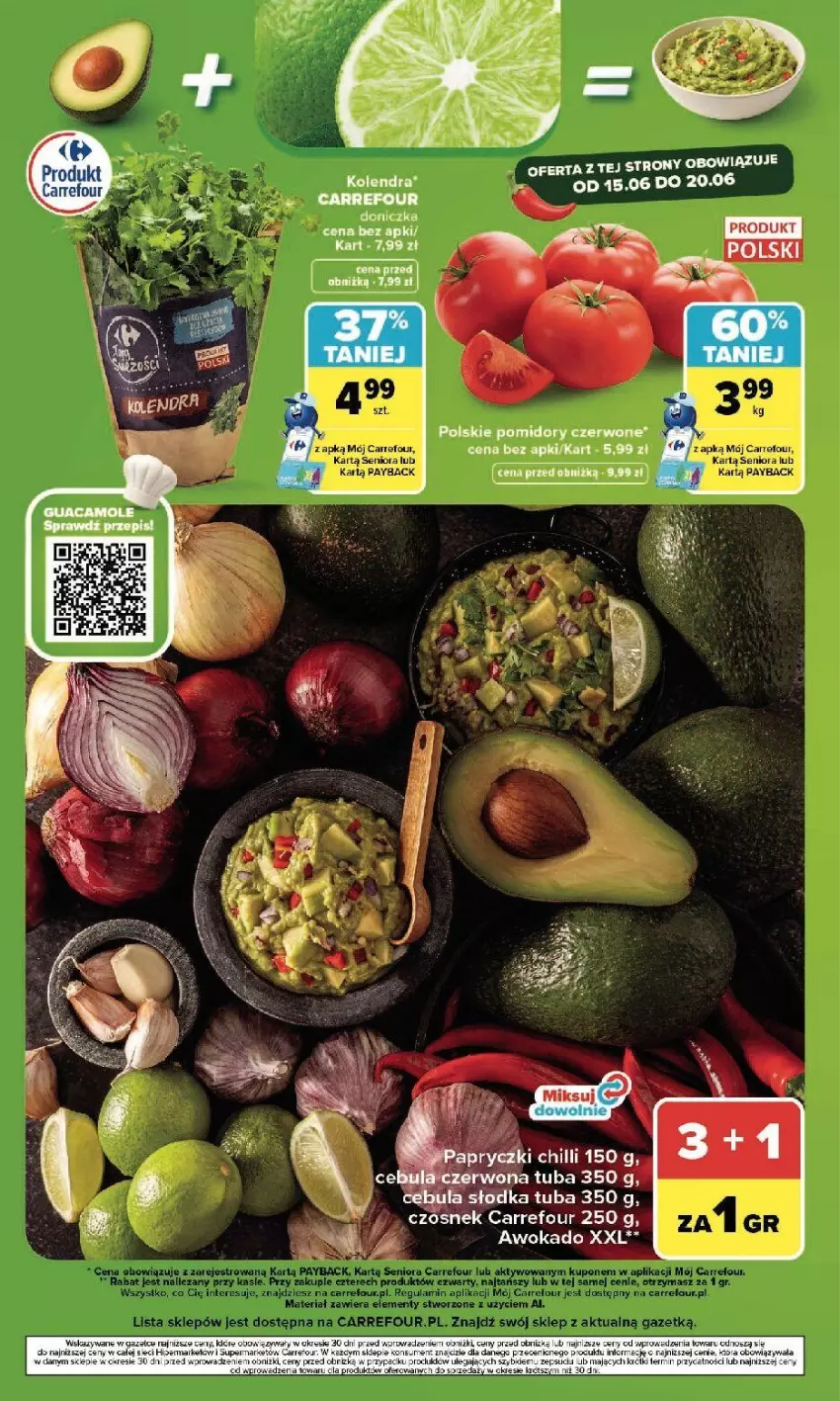 Gazetka promocyjna Carrefour - Gazetka Kuchnia meksykańska w SUMIE przez cały rok - ważna 15.06 do 28.06.2026 - strona 15 - produkty: Cebula, Czosnek, Fa, NBA, Pomidory
