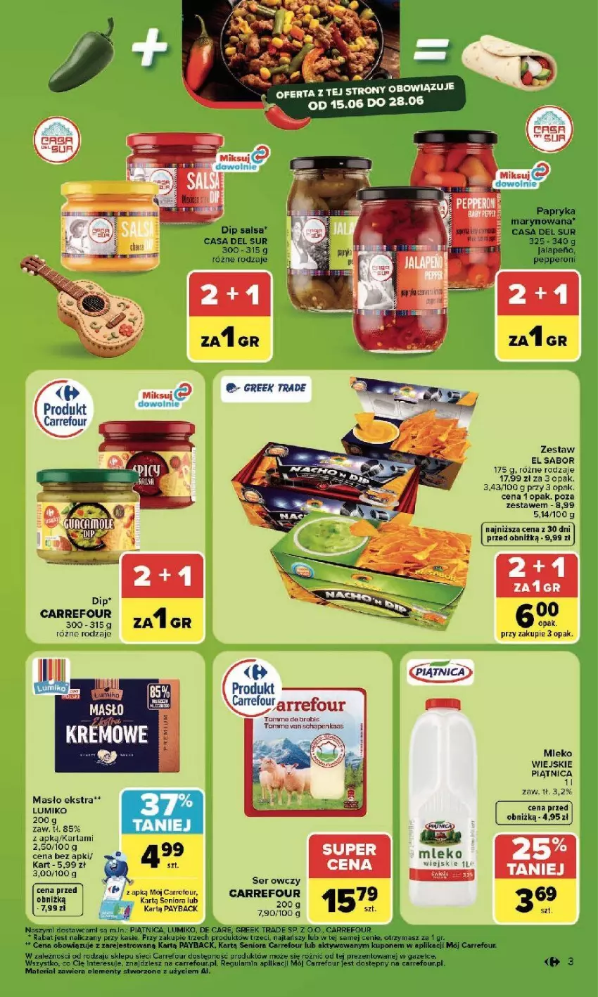 Gazetka promocyjna Carrefour - Gazetka Kuchnia meksykańska w SUMIE przez cały rok - ważna 15.06 do 28.06.2026 - strona 4 - produkty: Gra, Masło, Piątnica, Salsa