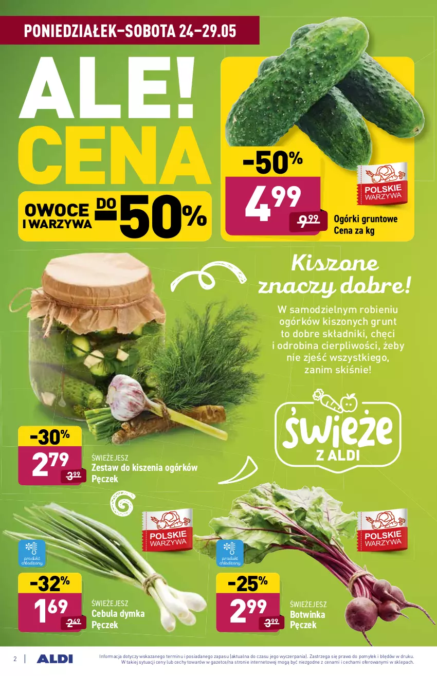 Gazetka promocyjna Aldi - ważna 24.05 do 29.05.2021 - strona 2 - produkty: Cebula, Grunt, Inka, Owoce, Warzywa