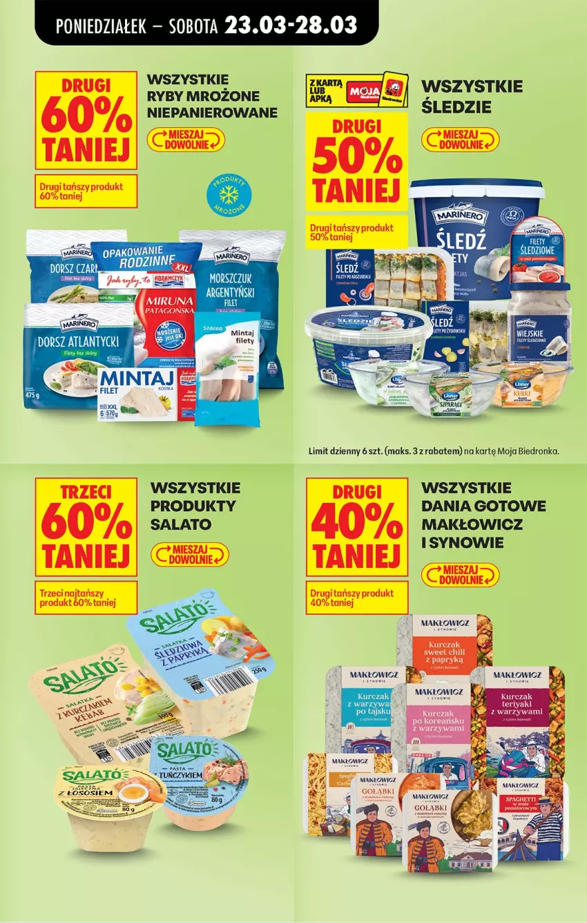 Gazetka promocyjna Biedronka - Od Poniedziałku - ważna 23.03 do 29.03.2026 - strona 17 - produkty: Dania gotowe, Dorsz, Fa, Kurczak, Miruna, Tago, Warzywa