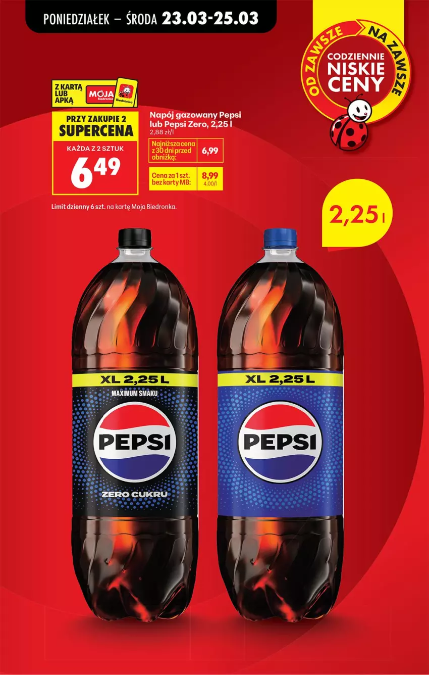 Gazetka promocyjna Biedronka - Od Poniedziałku - ważna 23.03 do 29.03.2026 - strona 24 - produkty: Napój, Napój gazowany, Pepsi