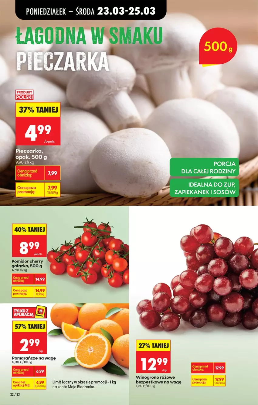 Gazetka promocyjna Biedronka - Od Poniedziałku - ważna 23.03 do 29.03.2026 - strona 32 - produkty: Piec, Pieczarka, Pomarańcze, Sos, Wino