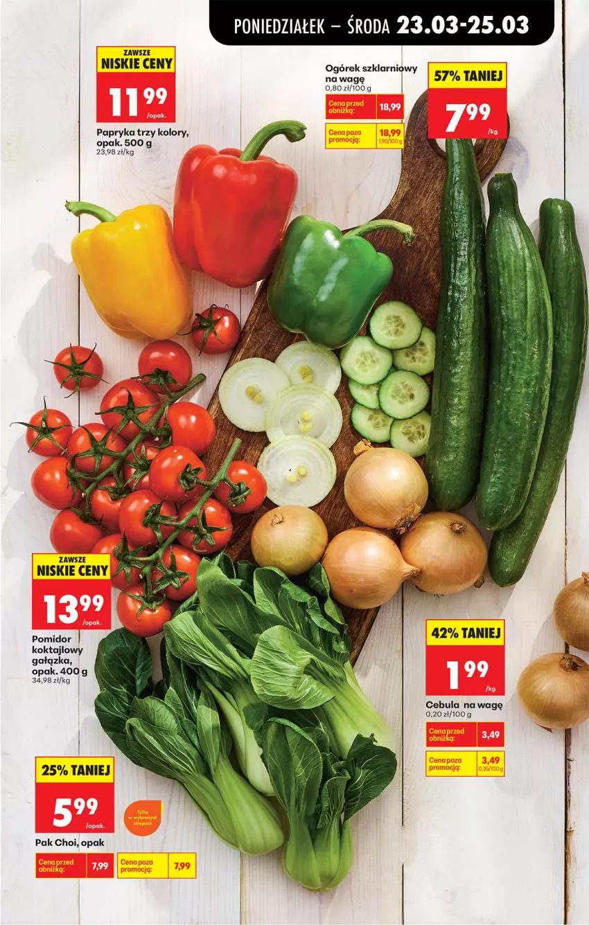 Gazetka promocyjna Biedronka - Od Poniedziałku - ważna 23.03 do 29.03.2026 - strona 35 - produkty: Cebula, Ogórek, Papryka
