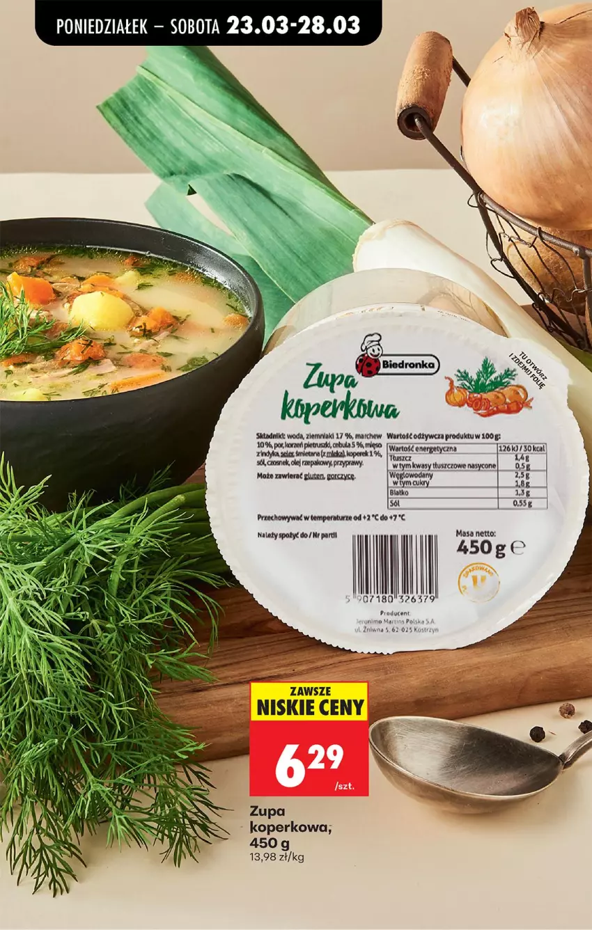 Gazetka promocyjna Biedronka - Od Poniedziałku - ważna 23.03 do 29.03.2026 - strona 57 - produkty: Cebula, Gin, Sól, Woda, Ziemniaki, Zupa