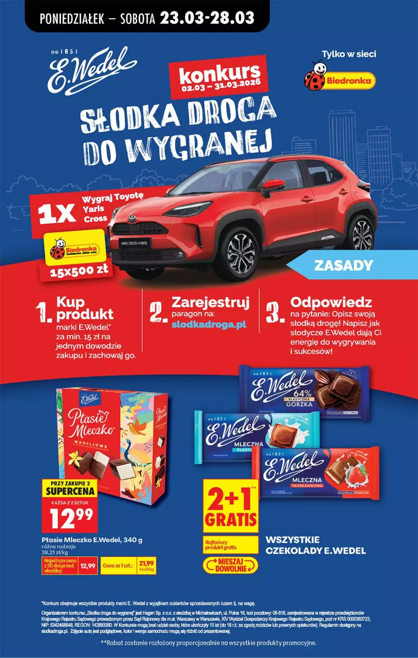Gazetka promocyjna Biedronka - Od Poniedziałku - ważna 23.03 do 29.03.2026 - strona 65 - produkty: Cukier, Gra, Gry, Mleczko, Por, Ptasie mleczko