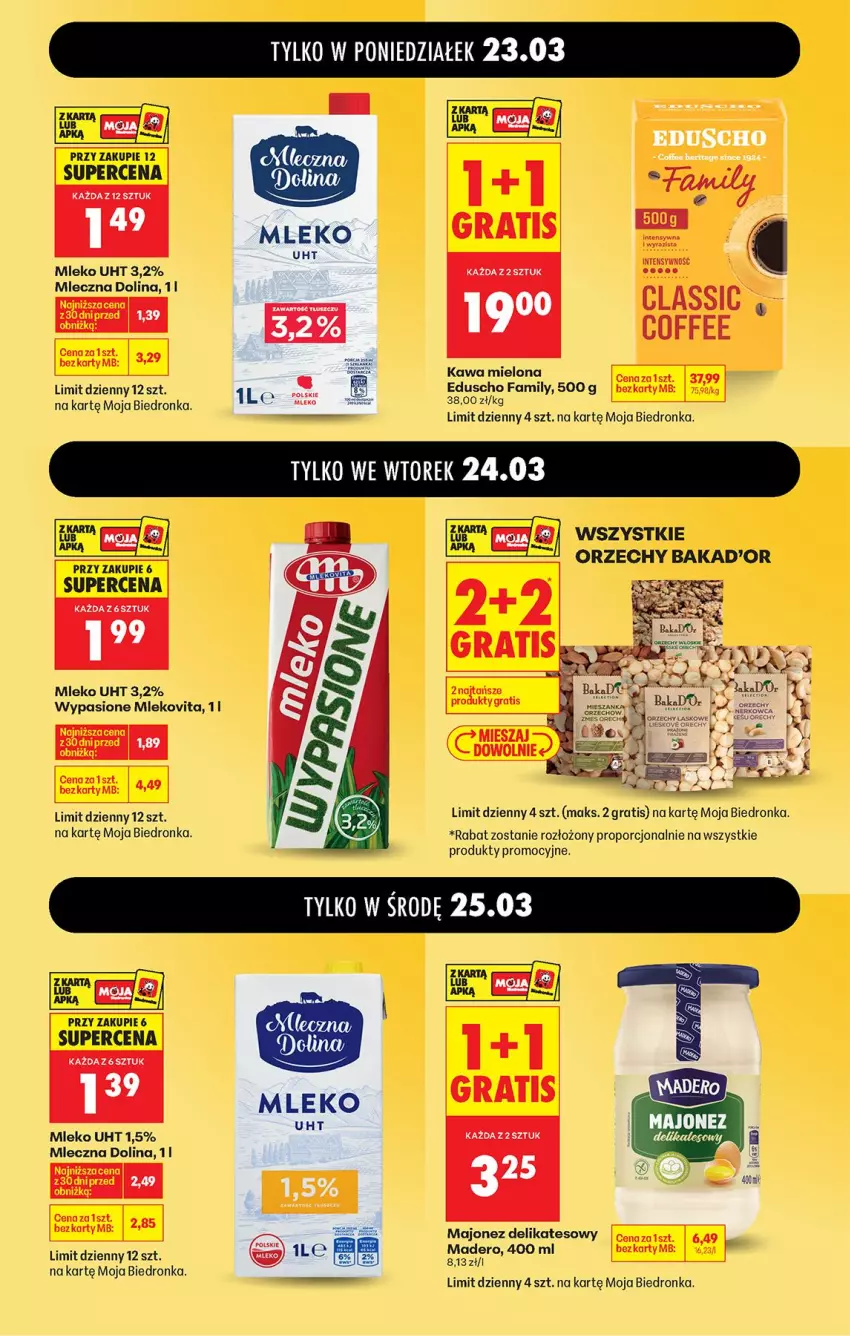 Gazetka promocyjna Biedronka - Od Poniedziałku - ważna 23.03 do 29.03.2026 - strona 7 - produkty: Fa, Gra, Kawa, Kawa mielona, Majonez, Mleko, Mlekovita, Por