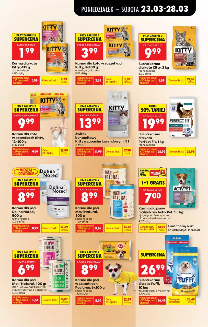 Gazetka promocyjna Biedronka - Od Poniedziałku - ważna 23.03 do 29.03.2026 - strona 89 - produkty: Gala, Gra, Kurczak, Pedigree, Puf, Sos, Sucha karma, Warzywa, Wołowina