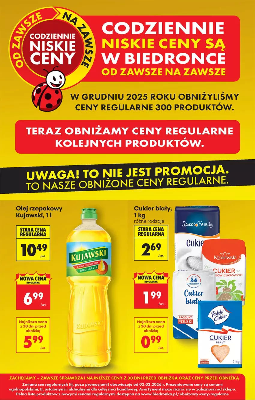 Gazetka promocyjna Biedronka - Od Poniedziałku - ważna 23.03 do 29.03.2026 - strona 92 - produkty: Cukier, Kujawski, O nas, Olej, Olej rzepakowy, Tera, Waga