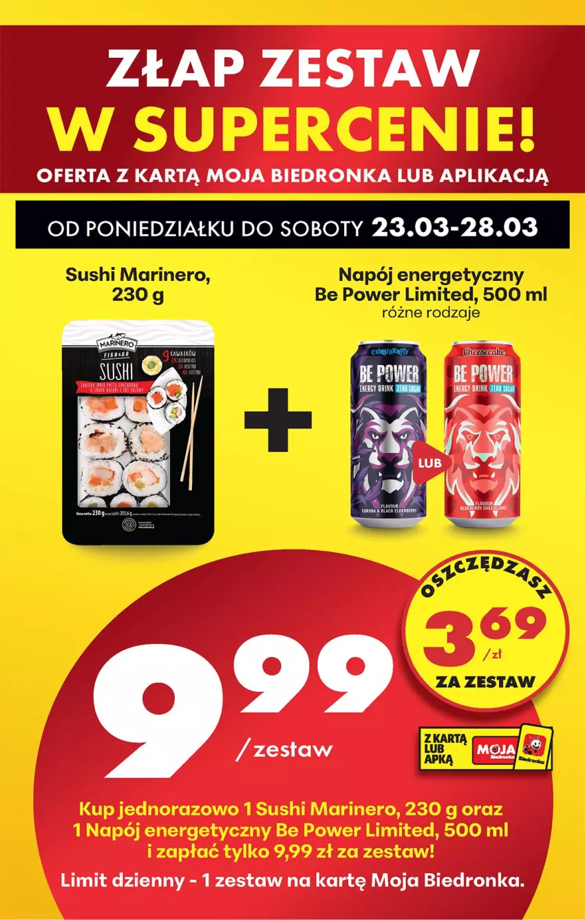 Gazetka promocyjna Biedronka - Od Poniedziałku - ważna 23.03 do 29.03.2026 - strona 94 - produkty: Napój, Napój energetyczny, Sushi