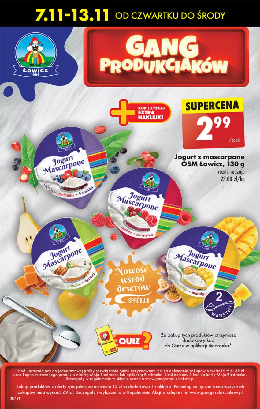 Gazetka promocyjna Biedronka - Od Czwartku - ważna 07.11 do 13.11.2024 - strona 32 - produkty: Jogurt, Mascarpone